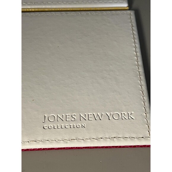 Jones New York Collection Coasters Set 4 Embossed Faux Leather with Storage Case - Picture 5 of 5